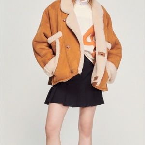 NWT Sandro Shearling Coat Oversized…Originally $2095